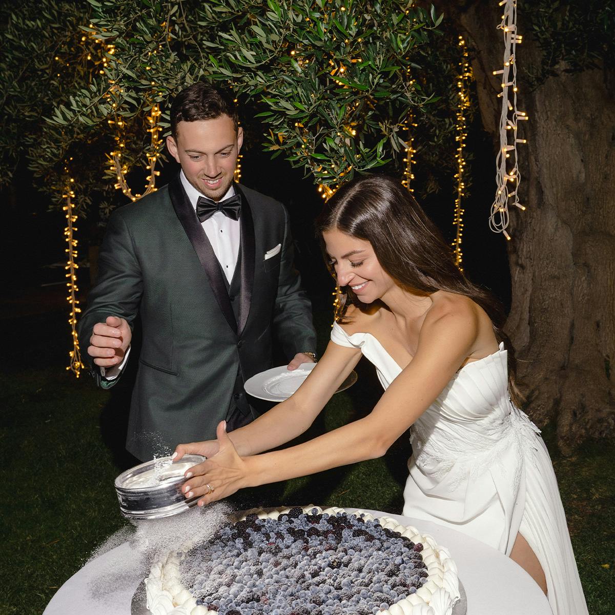 Wedding celebration in InStitchu custom suit